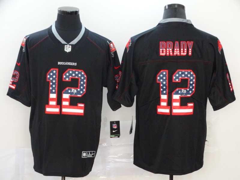 Men Tampa Bay Buccaneers #12 Brady black USA Flag New Nike Limited Vapor Untouchable NFL Jerseys->tampa bay buccaneers->NFL Jersey